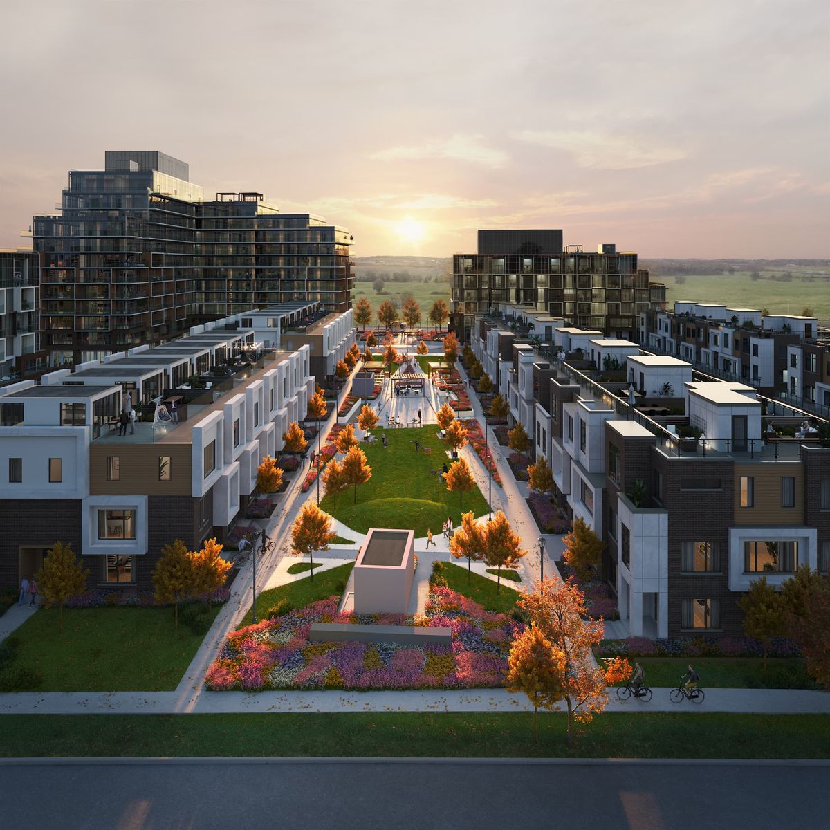 Elements Milton site plan for the townhome collection at Bronte and Britannia